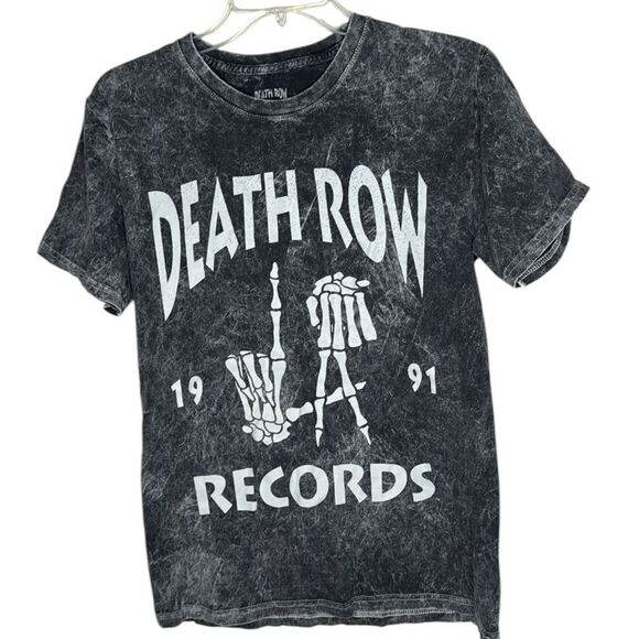 Death Row Records 1991 Men’s Skeleton Black Stone Washed Graphic T-shirt. Small. - Picture 1 of 4